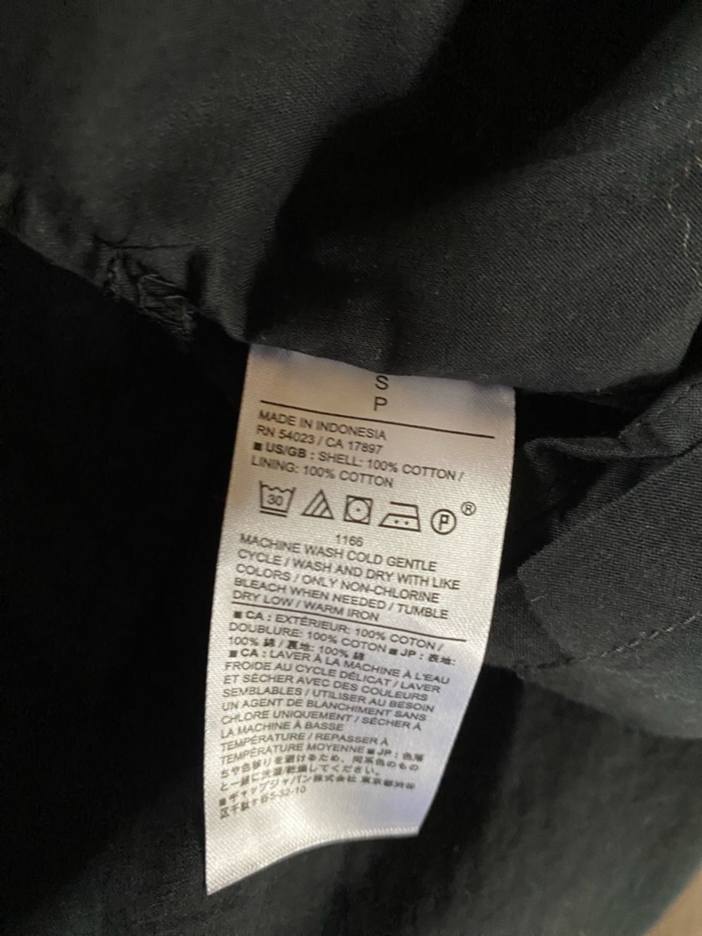 Banana Republic Black 100% Cotton Shirtdress, Size Small - Picture 10 of 10